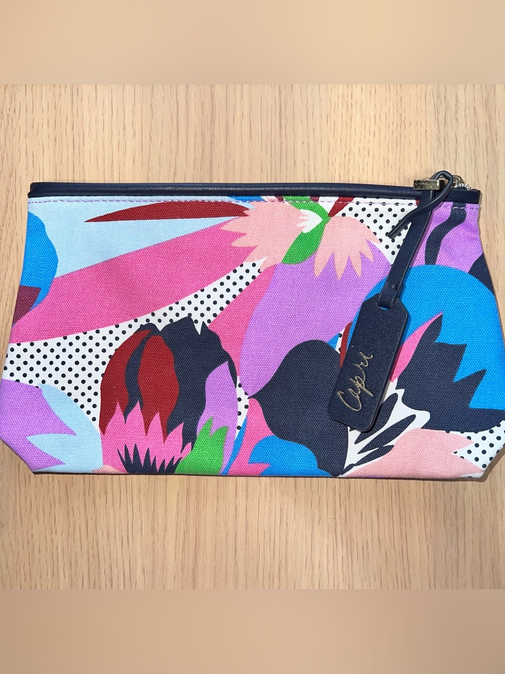 Estée Lauder Floral Print Canvas Clutch in Multicolor